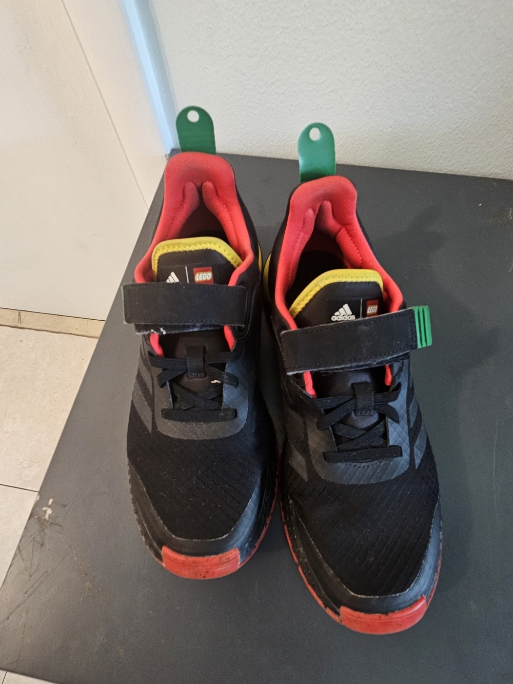Lego Kids Black Sneakers with Red and Yellow Accents